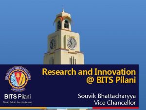 Research and Innovation BITS Pilani Dubai Goa Hyderabad
