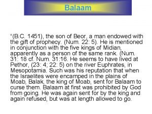 Balaams beast