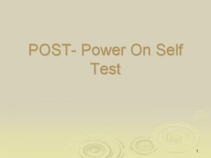 Power on self test nedir