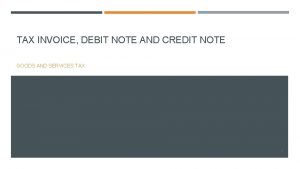 What is a debit note