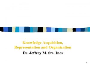 How knowledge is acquired represented and organized