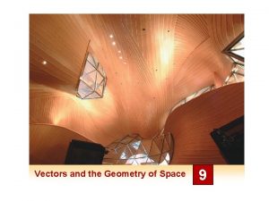 Vectors and the geometry of space