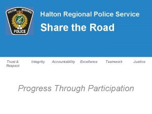 Halton Regional Police Service Share the Road Trust