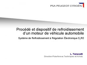 Procd et dispositif de refroidissement dun moteur de