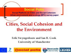 Social Polis Social Platform on Cities and Social