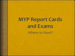 Myp cards Myp cards