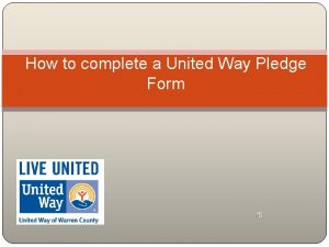 United way pledge form