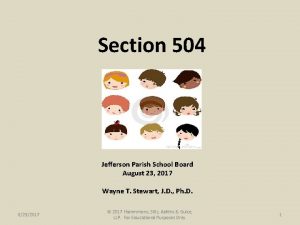 Section 504 Jefferson Parish School Board August 23