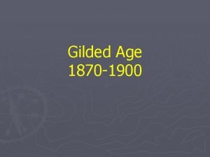 Gilded age presidents
