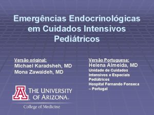 Emergncias Endocrinolgicas em Cuidados Intensivos Peditricos Verso original