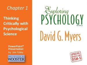 Chapter 1 Thinking Critically with Psychological Science Power