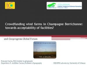 Crowdfunding wind farms in Champagne Berrichonne towards acceptability