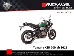 BIKE INFO 052016 Yamaha XSR 700 ab 2016