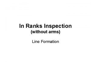 In ranks inspection steps