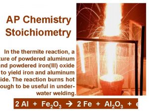 Ap chemistry stoichiometry