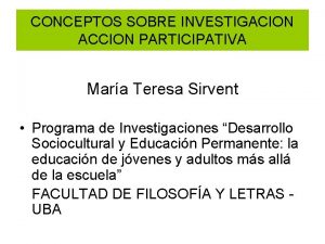 Investigación acción participativa