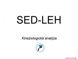 SEDLEH Kineziologick analza Martina Novotn 2008 Linc Doubkov