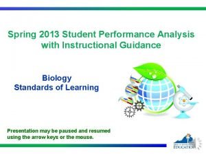 Spring 2013 Student Performance Analysis with Instructional Guidance