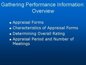9 major components of appraisal forms