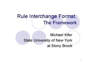 Rule interchange format