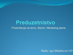 Biznis plan teretana