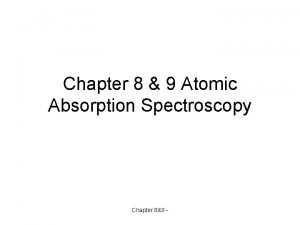 Theory of atomic absorption spectroscopy