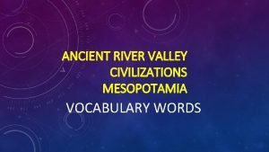 Mesopotamia vocabulary words