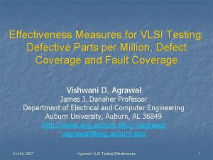 Effectiveness Measures for VLSI Testing Defective Parts per