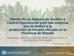 Diseo de un Sistema de Gestin y Control