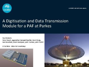 Australias National Science Agency A Digitisation and Data