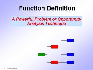 Opportunity analysis is one of the basic functions of