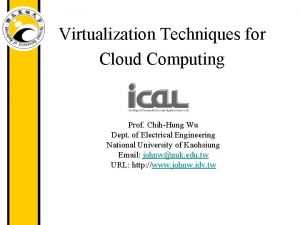 Virtualization techniques in cloud computing