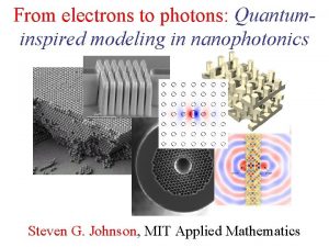 Applied nanophotonics