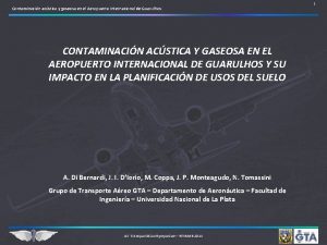 Contaminacin acstica y gaseosa en el Aeropuerto Internacional