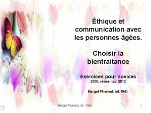 thique et communication avec les personnes ges Choisir