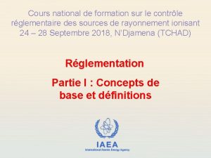 Cours national de formation sur le contrle rglementaire