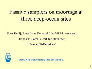 Passive samplers on moorings at three deepocean sites