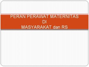 Maternitas adalah