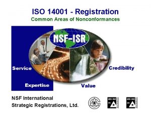 ISO 14001 Registration Common Areas of Nonconformances NSF