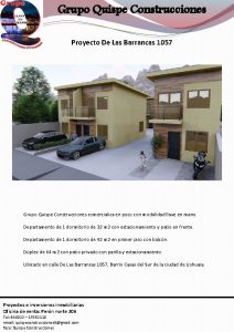 Grupo Quispe Construcciones Proyecto De Las Barrancas 1057