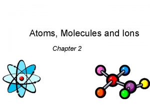 Atoms Molecules and Ions Chapter 2 Daltons Atomic