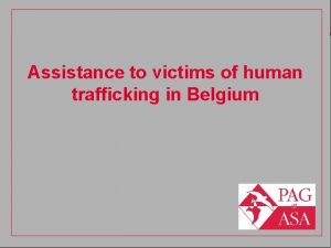 Assistance to victims of human trafficking in Belgium