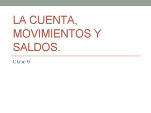 Cuentas de movimiento