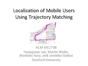 Localization of Mobile Users Using Trajectory Matching ACM