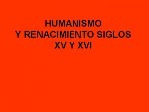 Características humanismo