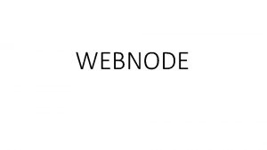 WEBNODE WEBNODE Crea tu propia pgina web gratis