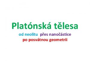 Platonská tělesa