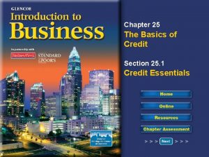 Chapter 25 the basics of credit