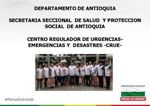 DEPARTAMENTO DE ANTIOQUIA SECRETARIA SECCIONAL DE SALUD Y