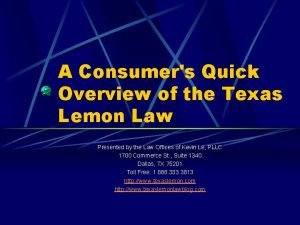 Texas lemon law